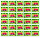click on this thumbnail for a larger image of the print: 'Stamp &ndash; NSU Spider-light-green'